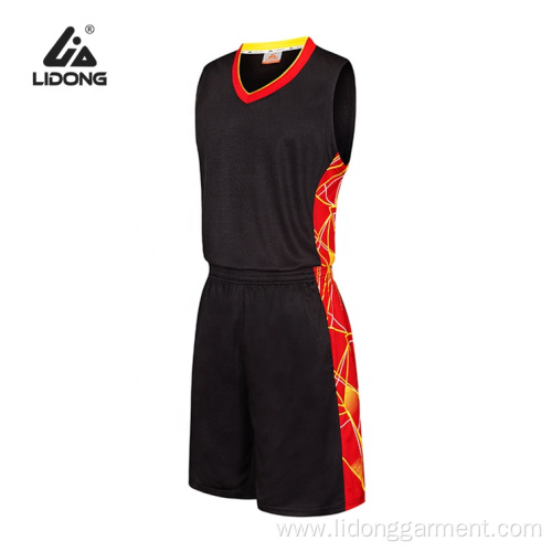Wholesale Blank Fashionable Plain Basketball Uniform